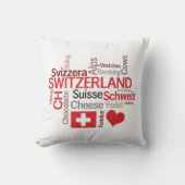 私はスイス連邦共和国のおもしろいなスイスの決まり文句を愛します クッション (正面)