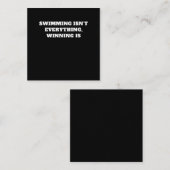 私はスイムアートデザインスイミング引用文ギフトアイディア スクエア名刺 (正面/裏面)