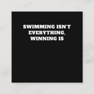 私はスイムアートデザインスイミング引用文ギフトアイディア スクエア名刺