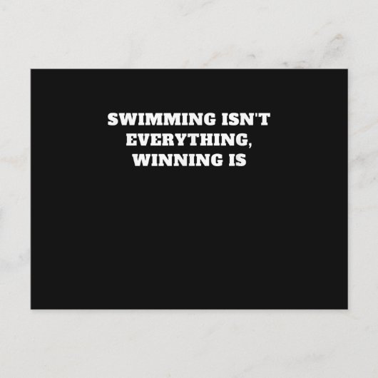 私はスイムアートデザインスイミング引用文ギフトアイディア 案内ポストカード (正面)