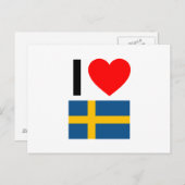 私はスウェーデンが大好きだ ポストカード (正面/裏面)