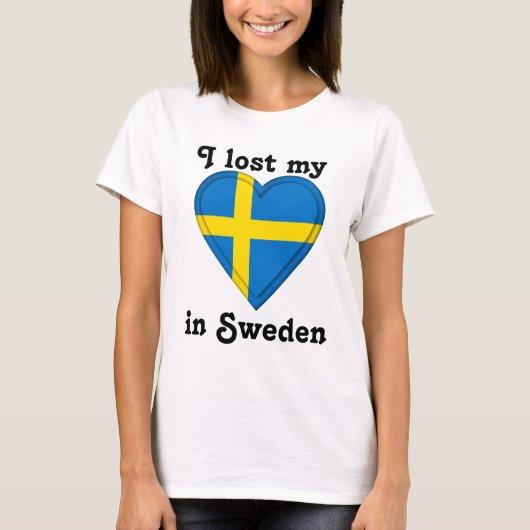 私はスウェーデンの私のハートを失った Tシャツ (正面)