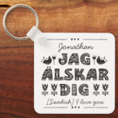 私はスウェーデン語であなたを愛している – Jagはlskar dig キーホルダー (正面)