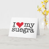 私はスエグラ(義母)のグリーティングカードが大好き カード (黄色い花)