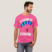私はスカイダイビングのスカイダイブを望おもしろいむ Tシャツ (正面フル)