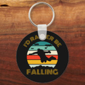 私はスカイダイビングをしたいヴィンテージ キーホルダー (正面)