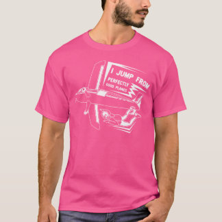 私はスカイダイビングをする男性のための飛行機のシャツからジャンプ Tシャツ