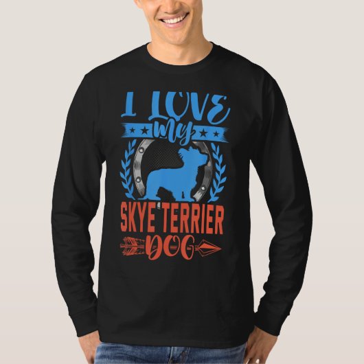 私はスカイテリア犬の恋人が大好き Tシャツ (正面)