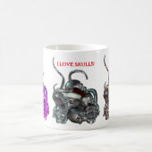 私はスカルが大好き!スカル杭と触手 コーヒーマグカップ (中央)