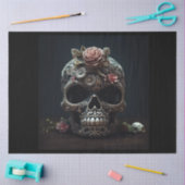 私はスカルのゴシックかわいらしデコペ紙 薄葉紙 (クラフト)