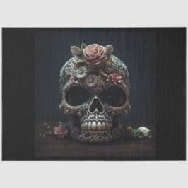 私はスカルのゴシックかわいらしデコペ紙 薄葉紙