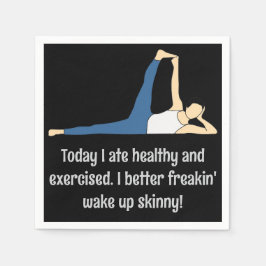 "私はスキニーを起こす方が良い" – カクテルおもしろいナプキン スタンダードカクテルナプキン