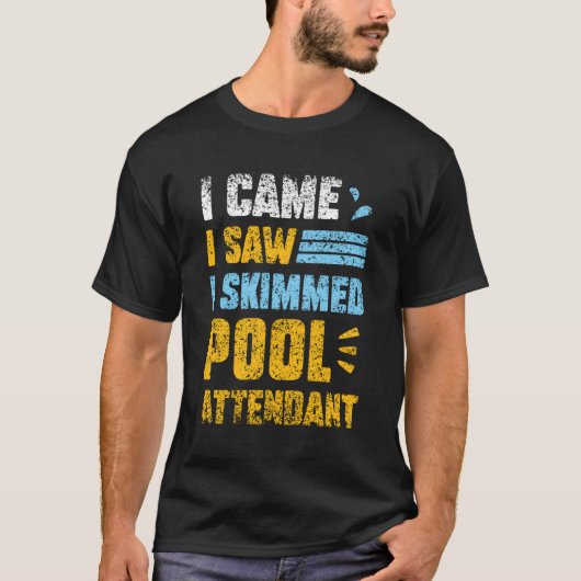 私はスキムド来プール付き添い人スイミングを見た Tシャツ (正面)