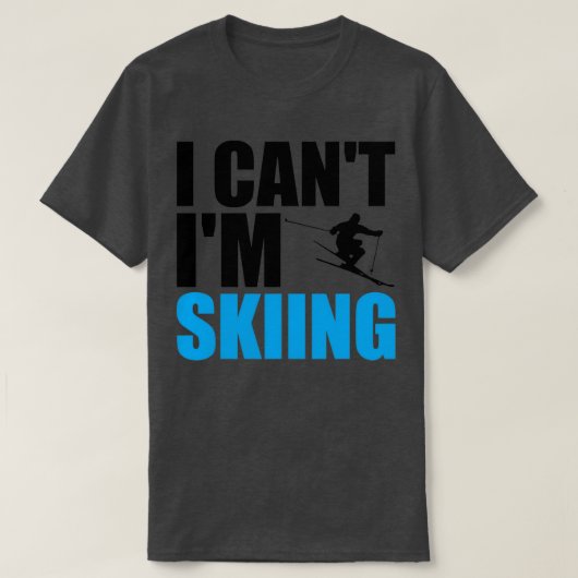 私はスキーが出来ない Tシャツ (デザイン正面)