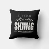 私はスキーが好きで、多分3人の引用文スキーが好きだ クッション (裏面)