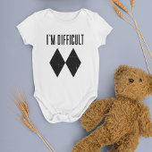 私はスキーが難しい ベビーボディスーツ