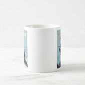 私はスキーのプリント コーヒーマグカップ (中央)