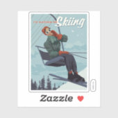 私はスキーのプリント シール