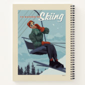 私はスキーのプリント ノートブック (裏面)