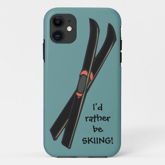 私はスキーをしたい!デザインiPhoneケース Case-Mate iPhoneケース (裏面)