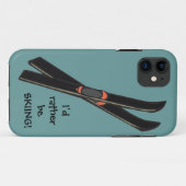私はスキーをしたい!デザインiPhoneケース Case-Mate iPhoneケース (裏面(横))