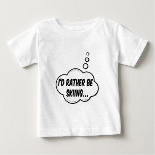 私はスキーをしたい ベビーTシャツ