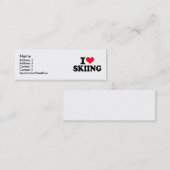 私はスキーをすることを愛します スキニー名刺 (正面/裏面)