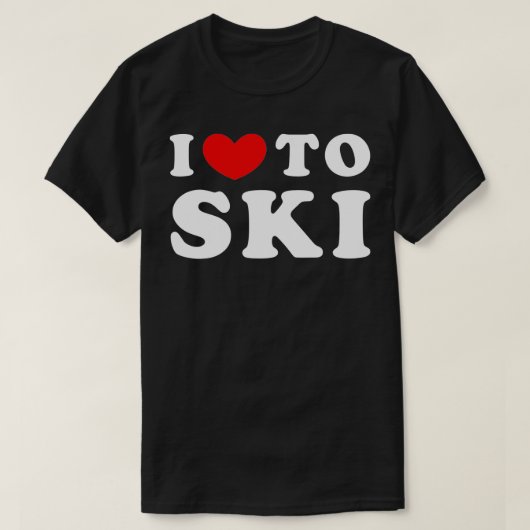 私はスキーをするのが大好きだ Tシャツ (デザイン正面)
