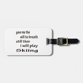 私はスキーを遊びます ラゲッジタグ