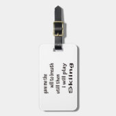 私はスキーを遊びます ラゲッジタグ (正面縦)