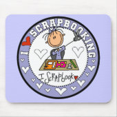 私はスクラップブック作りのマウスパッドを愛します マウスパッド (正面)
