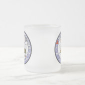 私はスクラップブック作りのTシャツおよびギフトを愛します フロストグラスマグカップ (中央)