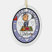 私はスクラップブック作りを愛します セラミックオーナメント (右)