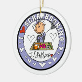 私はスクラップブック作りを愛します セラミックオーナメント (左)