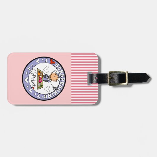 私はスクラップブック作りを愛します ラゲッジタグ (正面横)