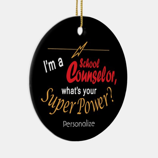 私はスクールカウンセラーだ君の力はすごい何だ？ セラミックオーナメント (右)