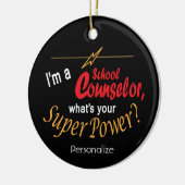 私はスクールカウンセラーだ君の力はすごい何だ？ セラミックオーナメント (左)