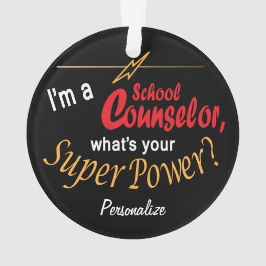 私はスクールカウンセラーだ超大国とは何だ?💪 オーナメント (裏面)