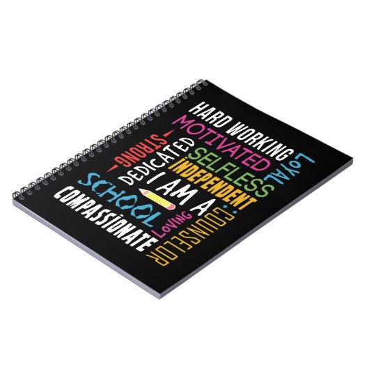 私はスクールカウンセラーとして感謝している ノートブック (左側)