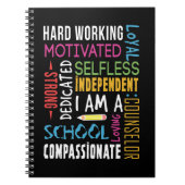 私はスクールカウンセラーとして感謝している ノートブック (正面)