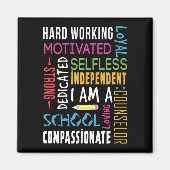 私はスクールカウンセラーとして感謝している マグネット (正面)