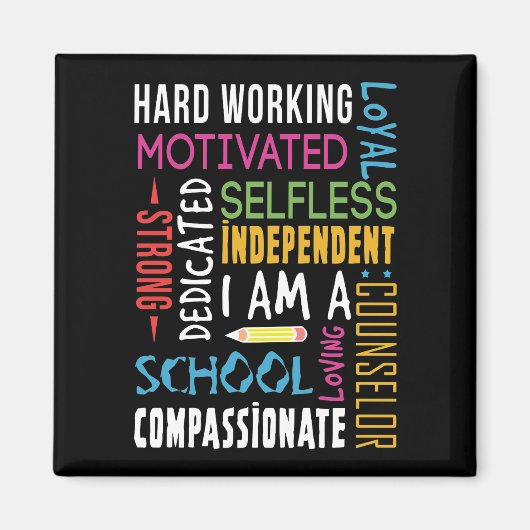 私はスクールカウンセラーとして感謝している マグネット (正面)