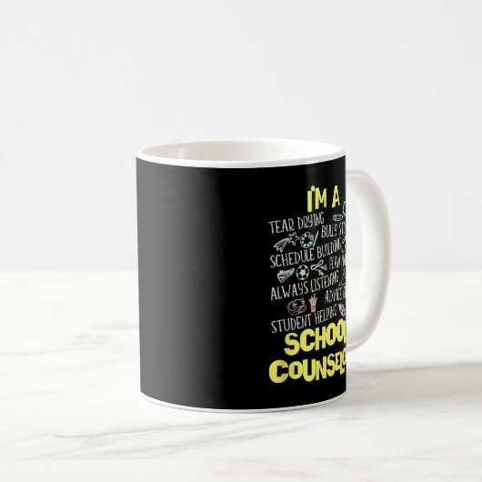 私はスクールカウンセラーのギフト新学期弁護士 コーヒーマグカップ (正面右)