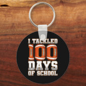 私はスクールサッカーの100日に取り組んだ キーホルダー (正面)