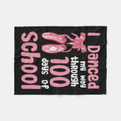 私はスクールダンサーの100人の日を踊って歩いた フリースブランケット (正面(横))
