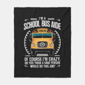私はスクールバスの補助 Funny Back to School フリースブランケット (正面)