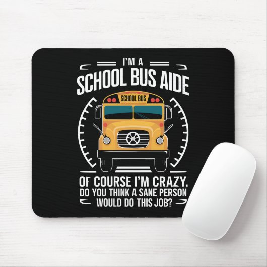 私はスクールバスの補助 Funny Back to School マウスパッド (マウス)