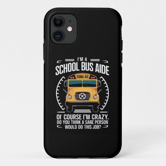 私はスクールバスの補助 Funny Back to School Case-Mate iPhoneケース (裏面)