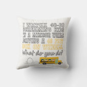 私はスクールバスを運転します クッション (裏面)