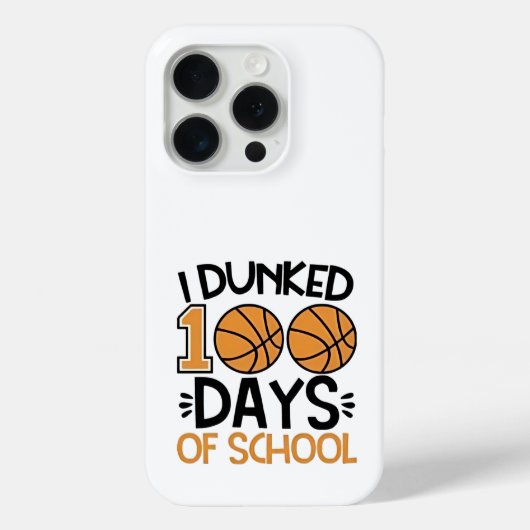 私はスクールバスケットボール選手の100日をダンク Case-Mate iPhoneケース (裏面)